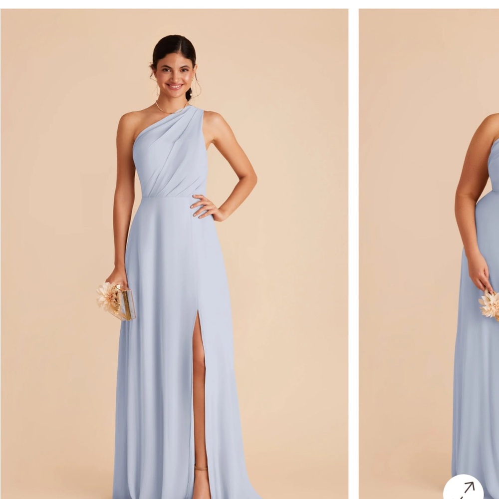 Birdy Grey One Shoulder Dress in Soft Silver